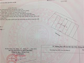 Chính chủ cần bán đất tại đường văn tiến dũng (lê đại hành), p. hòa long, bà rịa vũng tàu.