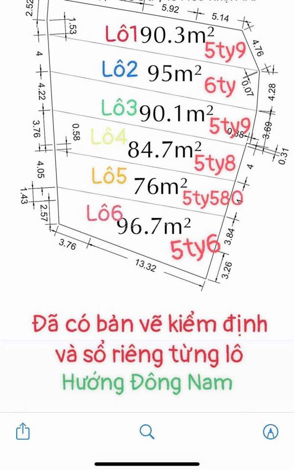 Đất tăng nhơn phú, sổ riêng từng nền, 90m2, giá nhỉnh 5 tỷ