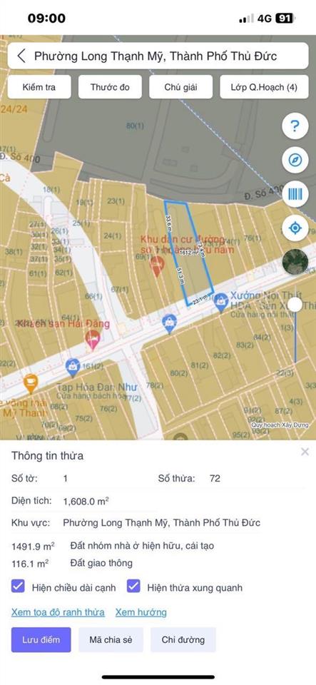 Chủ gửi bán đất full thổ cư 1500m2, kích thước 30*50m, mt đường số 1, hoàng hữu nam, p. ltm, tp tđ