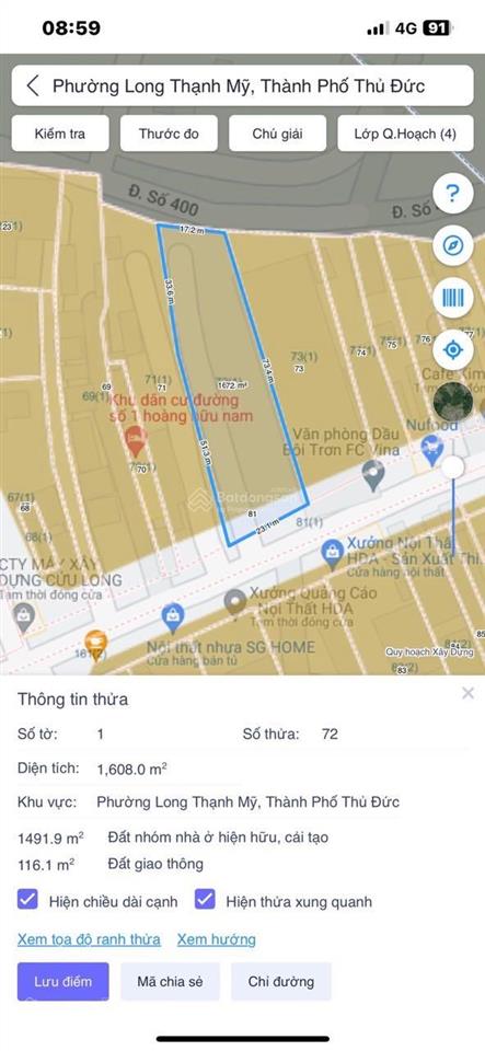 Chủ gửi bán đất full thổ cư 1500m2, kích thước 30*50m, mt đường số 1, hoàng hữu nam, p. ltm, tp tđ