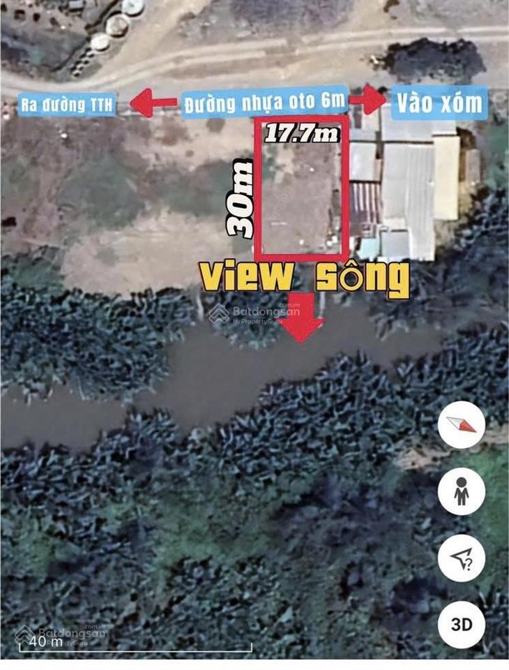 Bán đất tại tam thôn hiệp, cần giờ, 6,6 tỷ, 368m2, view sông thoáng mát