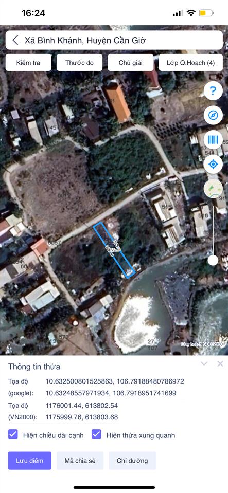 Bán đất rừng sác, 2,5 tỷ, 167,6 m2, pháp lý đầy đủ tại bình khánh, cần giờ, hcm