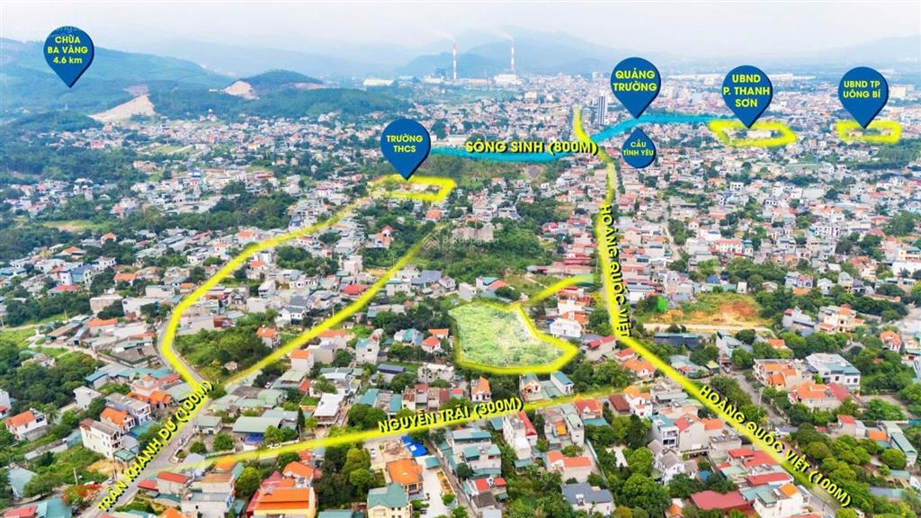 Bán đất 3900m2 sổ đỏ 1600m2 thổ cư trung tâm uông bí giá đầu tư, lên thổ cư tách 32 lô