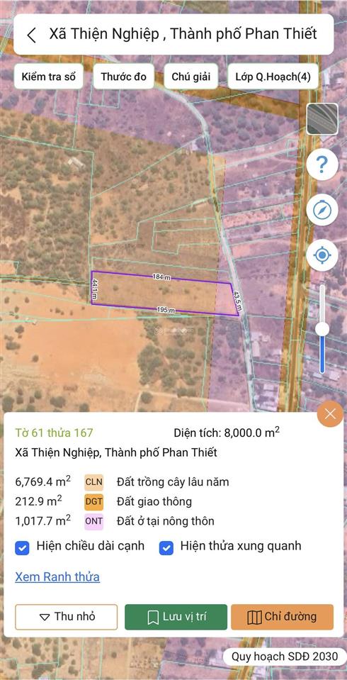 Chưa tới 1 triệu/m2 cho đất trung tâm thiện nghiệp, phan thiết