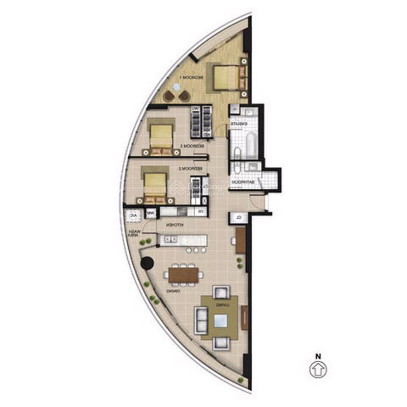 Cần bán gấp căn hộ 3 phòng giai đoạn 1, đã có sổ, giá 13 tỷ, layout tròn