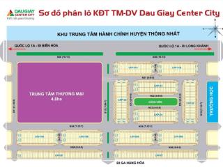 Bán gấp 4 lô đất mặt tiền quốc lộ 1a  dầu giây center city 1  giá 16 tỷ
