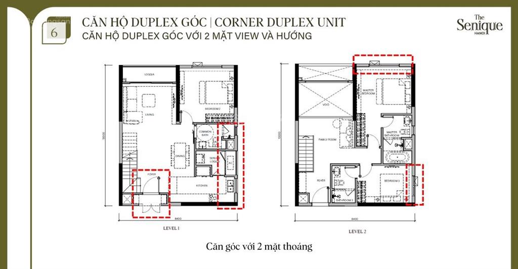 Chính chủ bán căn góc duplex the senique tầng đẹp view bể bơi và nhà hát gia lâm