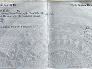 Bán đất nền mặt tiền đường tầm vu, ninh kiều. dt 164.5, giá 15,5 tỷ