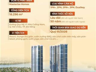 Hàng hot! căn 2pn số 15 tầng cao tòa b masteri! giá 6. x tỷ 67.5m2
