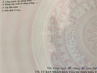 Bán lô đất hẻm ô tô đường mai xuân thưởng  p. vĩnh hòa  tp. nha trang