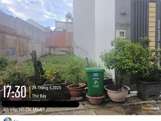 Bán đất gần 70m2 hẻm oto thông xây cao tầng sát mặt tiền dương quảng hàm gần công viên văn hóa gv