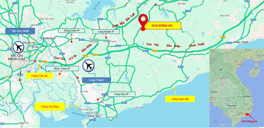 Cho thuê đất khu công nghiệp 5.00040.000m² chỉ cách tp. hcm 90 phút với nhân lực dồi dào, rẻ nhất