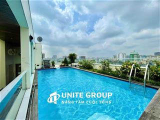 Cho thuê cc 2pn tại trường sa bình thạnh view sông ban công lớn rooftop khu nướng bbq hồ bơi