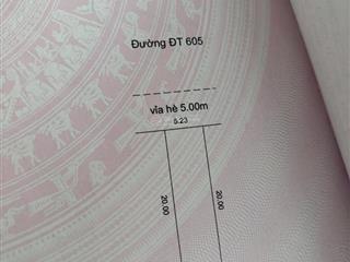 Chính chủ bán lô đất diện tích 103m2 trong kdc , mặt tiền đt605 , sổ hồng riêng