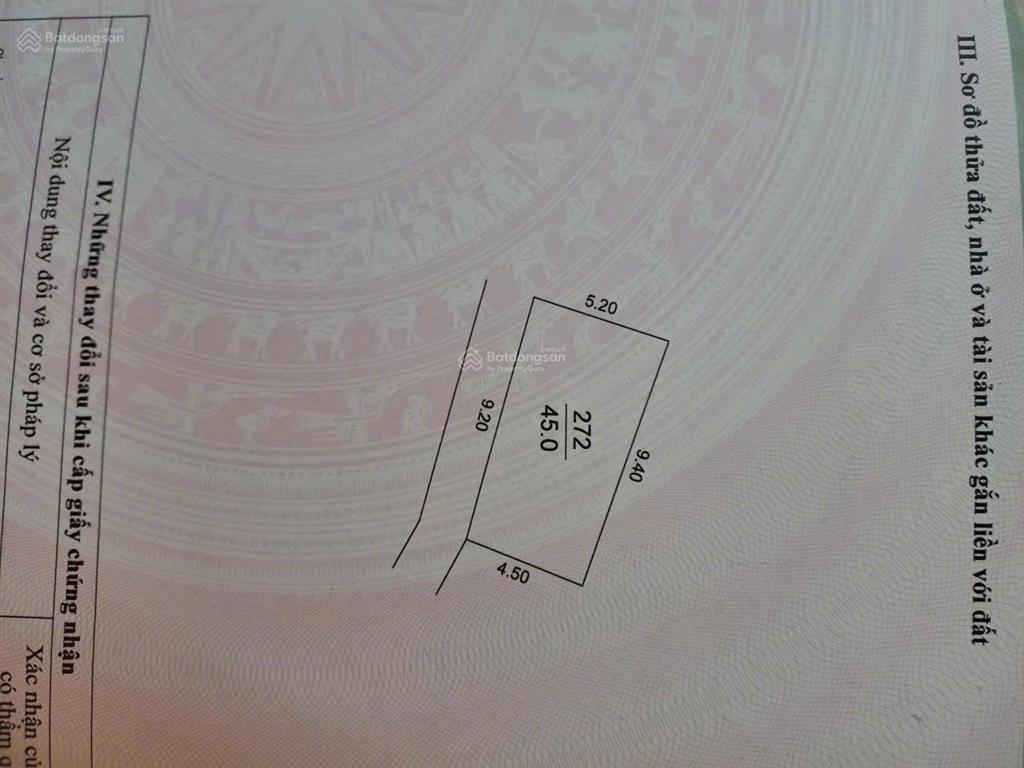 Chính chủ bán đất tiên hội, cạnh vin cổ loa, chỉ 4,6 tỷ có 45m2 đất 3 mặt thoáng, ô tô đỗ cửa