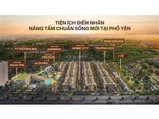 Bán phân khu biệt thự rộng 200m tại dự án homei city  dự án đẹp nhất phổ yên