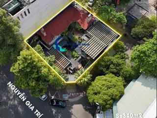 Hàng hiếm! bán gấp khuôn đất đẹp góc 3 mặt tiền nguyễn gia trí dt ~ 322m2 (17mx22m) hđt 250tr/th