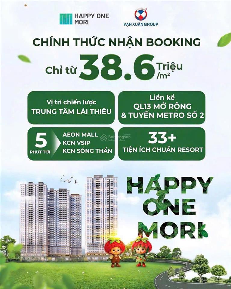 Căn độc quyền vị trí đẹp happy one mori  ưu đãi đặc biệt áp dụng như trong ngày mở bán