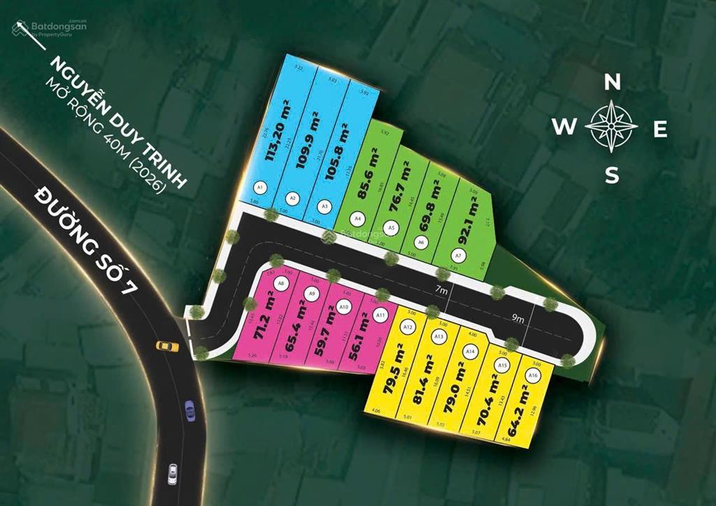 Đất mặt tiền đường số 7 bình trưng đông 79m² khu dân cư đồng bộ 9 tỷ