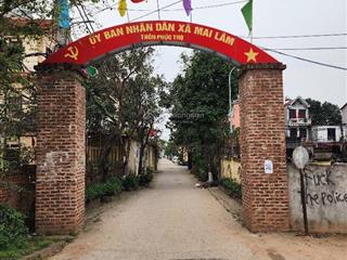 Bán đất đẹp xuất sắc tại xã mai lâm, đông anh, hà nội, 7,5 tỷ, 100m2. lô 2 mặt thoáng.