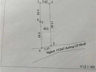 Đất cổ nhuế 59m2, mặt tiền 3,6m, giá 8,8 tỷ, cần bán gấp để trả nợ