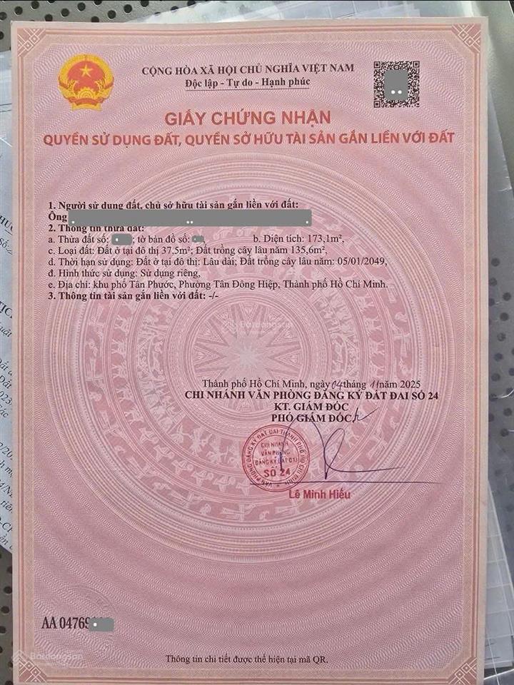 Bán đất 6x31m, hẻm nguyễn thị tươi, p. tân bình