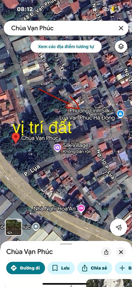 Bán gấp lô đất đất nở hậu 68,8m2 vạn phúc oto thoải mái