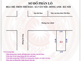 Bán 46,5m2 thố bảo vân nội, đông anh nhỉnh 5 tỷ. e phương 0944 404 *** check quy hoạch miễn phí