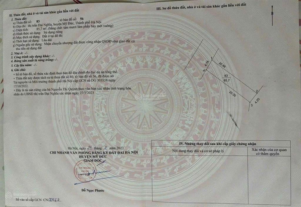 Cực phẩm hàng xóm khu đấu giá góc nam thuộc tốp 1 mỹ đức mà giá chỉ nhỉnh 3 tỷ