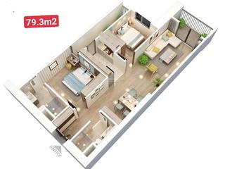 Bán nhanh căn 79.3m2 ,tầng đẹp, view đẹp thoáng đãng tại usilk 104 tố hữu