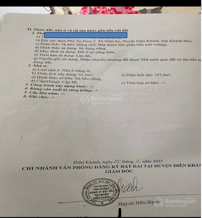 Chủ dư nhà, bán căn nhà xây kiên cố, chắc chắn, phú ân nam 2, diên an. chỉ 3,5 tỷ, dt sàn 197,6 m2