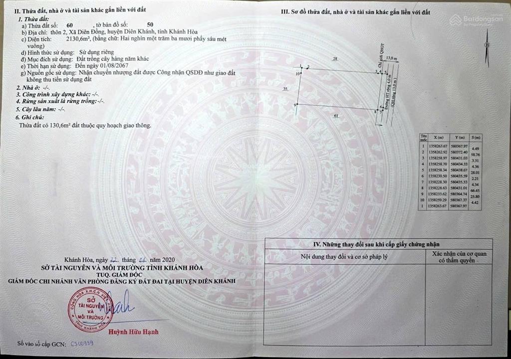 Giảm 200tr còn 1,6 tỷ lô nhỏ. xây farm, trang trại nghỉ dưỡng, hay đầu tư xuân đồng, diên khánh