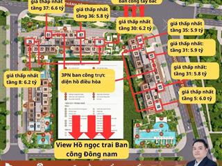 Quỹ căn cắt lỗ 3pn giá cắt lỗ chỉ còn 5.3 tỷ, rẻ nhất thị trường masteri lakeside