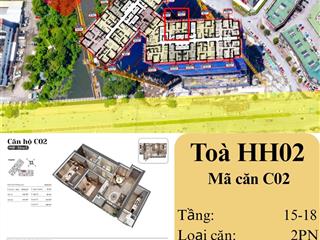Duy nhất sót lại căn tầng trung c02  67,8m2 (2pn, 2vs + hh02  kepler land, giá 6,0xtỷ (full)