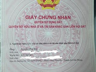 Bán 86m2 đất cạnh chợ trịnh xá  thiên hương  thủy nguyên, ô tô vào nhà
