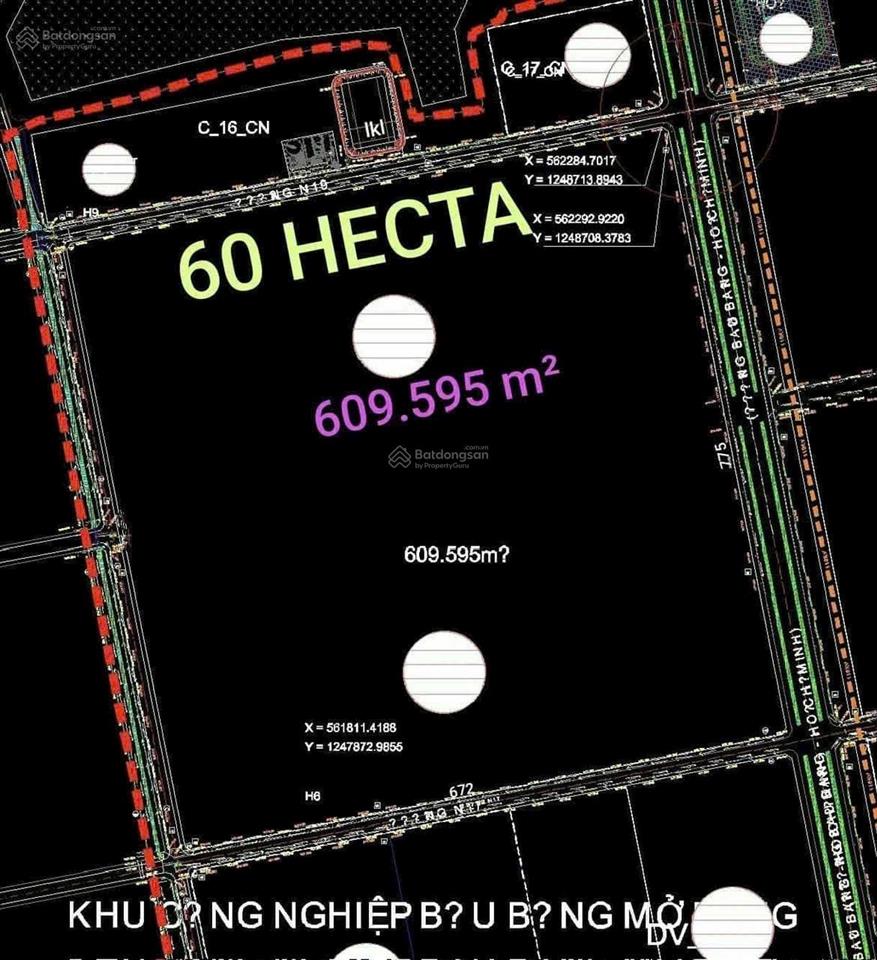 Cần bán đất trong kcn bàu bàng từ 6ha trở lên hạn skc 2066 (giá 3,26 triệu/m²)