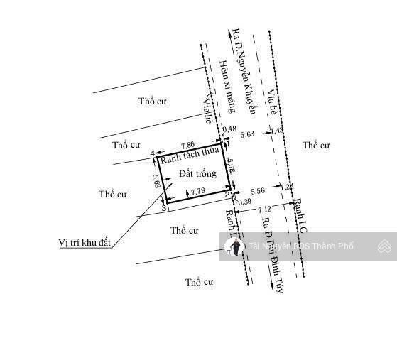 Bán đất chính chủ mtkd bùi đình túy 45m2 ngang 5.7m vuông vức ko qh lg chỉ nhỉnh 6 tỷ.