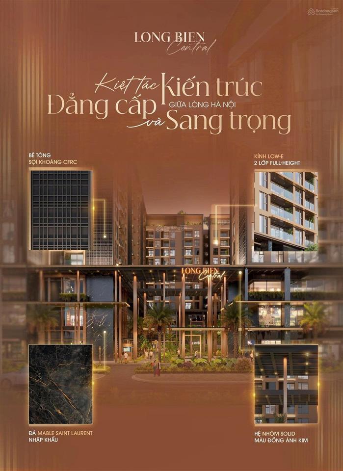 Bán căn hộ chung cư tại long biên central, 118 triệu/m2, 76.9m2, 2pn, 2wc