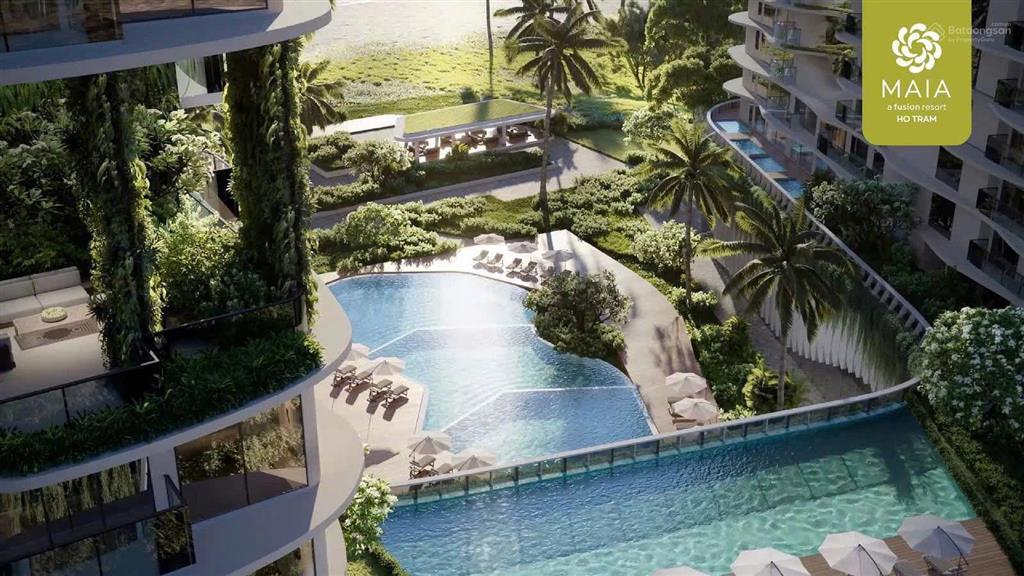 Suất nội bộ 1pn toà happy maia hồ tràm, tầng cao view biển có thang máy riêng, tầng sân vườn ib em