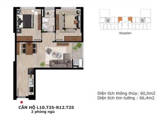 Chung cư eden garden lê lợi 60,6m2