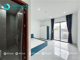 Phòng studio ban công mới xây full nội thất ngay cầu vượt ngã tư ga gần đại học nguyễn tất thành