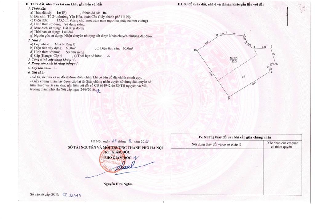 Bán đất tại yên hòa, cầu giấy, hà nội, 13,0 tỷ, diện tích 153m2, phù hợp để xây dựng căn hộ dịch vụ