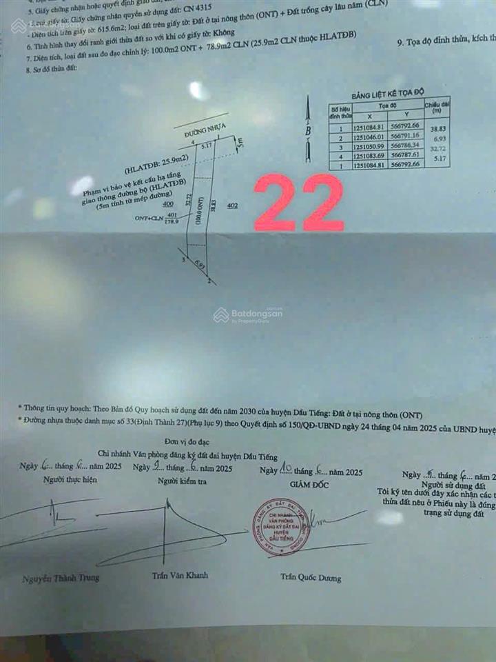 Bán lỗ lô đất định thành 27 dầu tiếng tphcm , bữa mua 580, nay bán 555 triệu