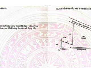 Bán đất đẹp, kdc, dt 20.000m2, 3 mặt tiền, lê hồng phong  mỹ xuân  tt ngãi giao, châu đức, brvt