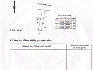 Chỉ 2 tỷ sở hữu Mặt tiền Lê Hồng Phong  (226m2 thổ cư 90m2 ) nở hậu, Thuận tiện kinh doanh