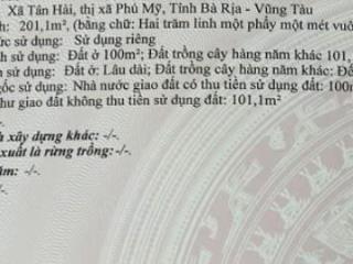 Bán đất tại tân hải, phú mỹ, 201m2 hàng hot siêu xịn