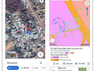 Bán đất tại thị trấn long hải, 1,809 tỷ, 614 m2, hàng hiếm tại hot