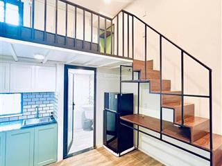 Cho thuê căn hộ dịch vụ dạng duplex, 1wc, 27m2, 4,3 triệu full nt, huỳnh tấn phát, bình thuận, q7