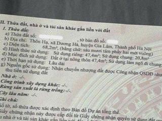 BÁN MẢNH ĐẤT VUÔNG ĐẸP – DƯƠNG HÀ – GIA LÂM – NỞ HẬU – SẴN NHÀ C4 CÒN Ở TỐT