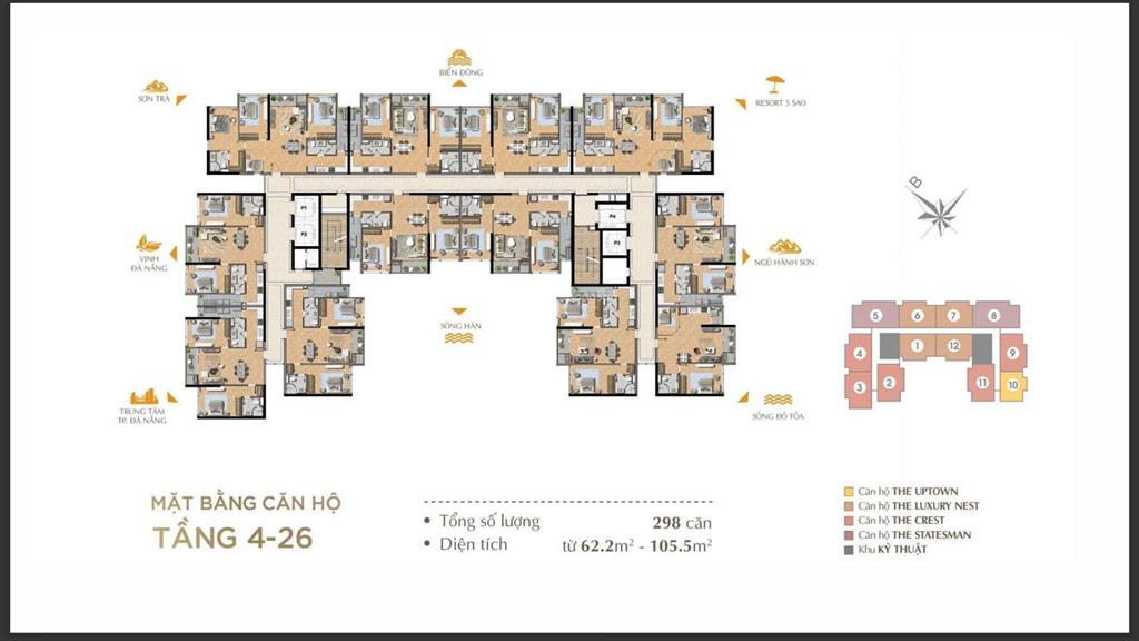 Độc quyền căn 1pn  62m2  view ngay biển mỹ khê ngay trong tầm mắt & khai thác cho thuê 18tr/tháng